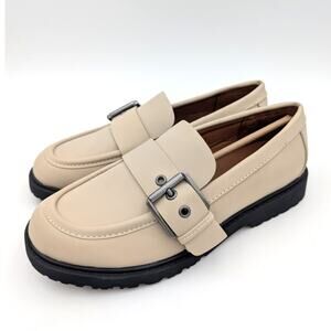 Zodiac Renee Women's Faux Leather Loafer Shoes Buckle Strap Marfil Size US8 EU39